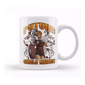 Humuts Cute Future Shield Maiden Nordic Viking Warrior Kupa Bardak