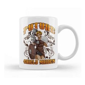 Humuts Cute Future Shield Maiden Nordic Viking Warrior Kupa Bardak