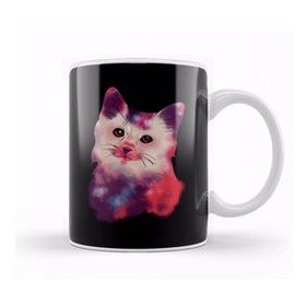 Humuts Cute Galactic Cat Space Exploration Kitten Kupa Bardak