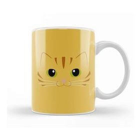 Humuts Cute Ginger Cat Ginger Stripped Cat Kupa Bardak