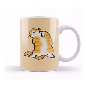Humuts Cute Ginger Cat Orange Tabby Cat Kedi Kupa Bardak