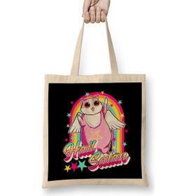 Humuts Cute Hail Satan Cat Rainbow Kitty Heavy Metal Bez Çanta