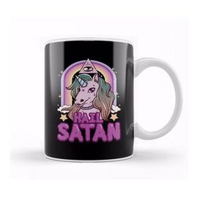 Humuts Cute Hail Satan Unicorn Rainbow Funny Satanic Pun Kupa Bardak