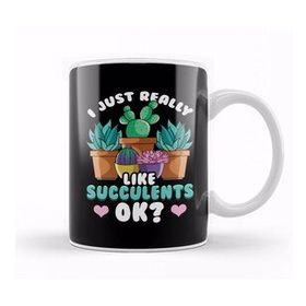 Humuts Cute I Just Really Like Succulents Ok Plant Kupa Bardak