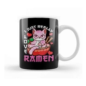 Humuts Cute I Just Really Love Ramen Kawaii Anime Cat Kupa Bardak