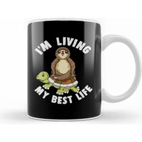 Humuts Cute I M Living My Best Life Sloth & Turtle Animal Kupa