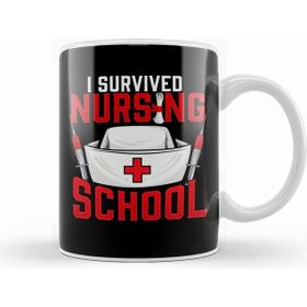 Humuts Cute I Survived Nursing School Rn Graduation Kupa Bardak
