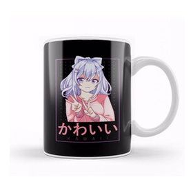 Humuts Cute Kawaii Anime Girl Japanese Manga Lettering Kupa Bardak