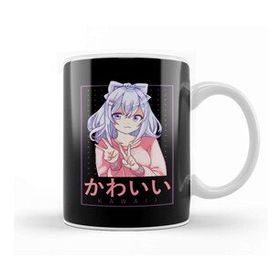 Humuts Cute Kawaii Anime Girl Japanese Manga Lettering Kupa Bardak
