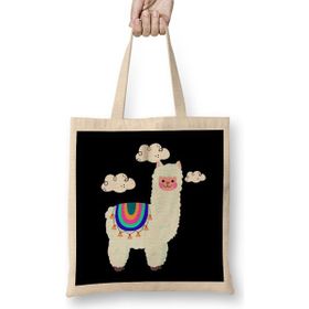 Humuts Cute Llama Clouds Cool Alpaka Present Bez Çanta
