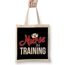 Humuts Cute Nurse In Training Nursing Student RN Uzun Saplı Bez Çanta