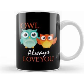 Humuts Cute Owl Always Love You Romantic Adorable Owl Pun Beyaz Kupa