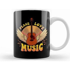 Humuts Cute Peace Love Music Hippie Hipster Festival Beyaz Kupa