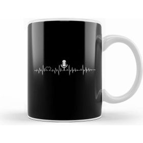 Humuts Cute Podcasting Heartbeat Podcasters Beyaz Kupa