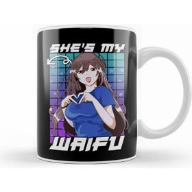 Humuts Cute She S My Waifu Anime Girl Kawaii Beyaz Kupa