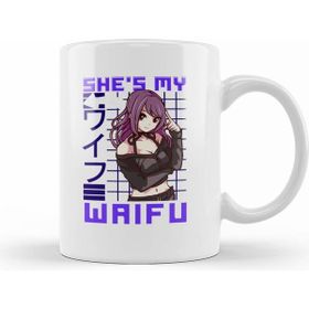 Humuts Cute She S My Waifu Anime Girl Obsessed Kawaii Beyaz Kupa