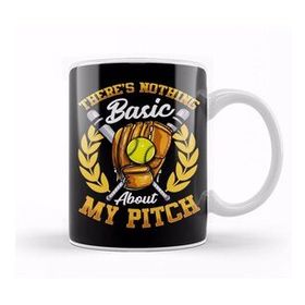 Humuts Cute There is Nothing Basic About My Pitch Softball Kupa Bardak