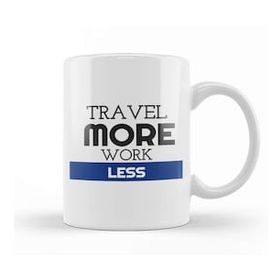 Humuts Cute Travel More, Work Less Traveling Kupa Bardak