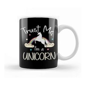 Humuts Cute Trust Me Im A Unicorn Pun Obsessed Kid Kupa Bardak