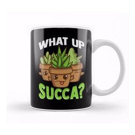 Humuts Cute What Up Succa Funny Succulent Punny Cactus Kupa Bardak