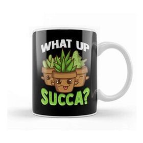 Humuts Cute What Up Succa Funny Succulent Punny Cactus Kupa Bardak