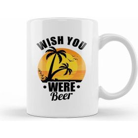 Humuts Cute Wish You Were Beer Funny Punny Beer Pun Kupa Bardak