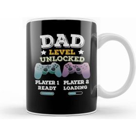 Humuts Dad Level Unlocked Gaming New Dad Baby Announcement Fathers Day Daddy To Be Video Game First 02 Kupa Bardak