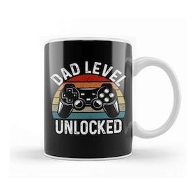 Humuts Dad Level Unlocked Gaming New Dad Baby Announcement Fathers Day Daddy To Be Video Game First 05 Kupa Bardak