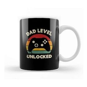 Humuts Dad Level Unlocked Gaming New Dad Baby Announcement Fathers Day Daddy To Be Video Game First Kupa Bardak