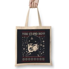 Humuts Dads Army Stupid Boy Christmas Knit Pattern Bez Çanta