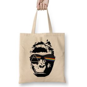 Humuts Dark Side Of The Gorilla Harambe Açık Bej Uzun Saplı Bez Çanta
