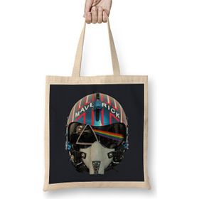 Humuts Dark Side Of The Maverick Helmet Top Gun Açık Bej Uzun Saplı Bez Çanta