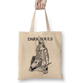 Humuts Dark Soul 02 Açık Bej Uzun Saplı Bez Çanta