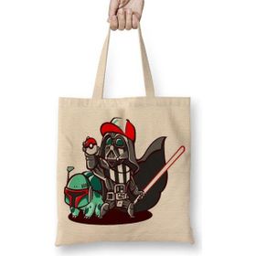 Humuts Darth Ash Vader Açık Bej Uzun Saplı Bez Çanta