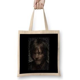 Humuts Daryl Abstract Açık Bej Uzun Saplı Bez Çanta