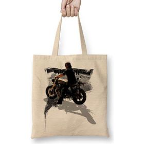 Humuts Daryl Dixon The Walking Dead Açık Bej Uzun Saplı Bez Çanta