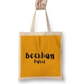 Humuts David Beckham Açık Bej Uzun Saplı Bez Çanta