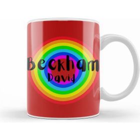 Humuts David Beckham Vintage Retro Rainbow Style Kupa Bardak