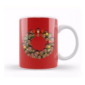 Humuts David Hasselhoff Multiface Christmas Wreath Kupa Bardak