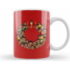 Humuts David Hasselhoff Multiface Christmas Wreath Kupa Bardak