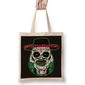 Humuts Day Of The Dead Creature Açık Bej Uzun Saplı Bez Çanta