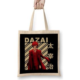 Humuts Dazai Osamu Açık Bej Uzun Saplı Bez Çanta
