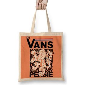 Humuts De Vans Futebol Holandes Açık Bej Uzun Saplı Bez Çanta