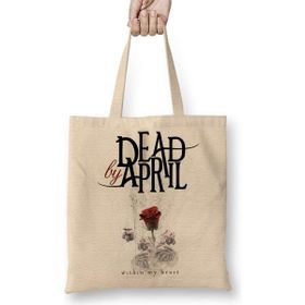 Humuts Dead By April Nightrage All That Remains Uzun Saplı Açık Bej Bez Çanta