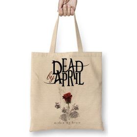 Humuts Dead By April Within My Heart Açık Bej Uzun Saplı Bez Çanta