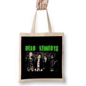 Humuts Dead Kennedys Açık Bej Uzun Saplı Bez Çanta