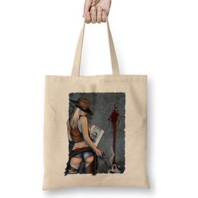Humuts Dead Or Alive Cowgirl Açık Bej Uzun Saplı Bez Çanta