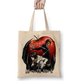 Humuts Death Note Açık Bej Uzun Saplı Bez Çanta
