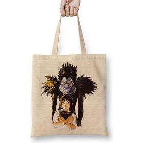 Humuts Death Note Açık Bej Uzun Saplı Bez Çanta