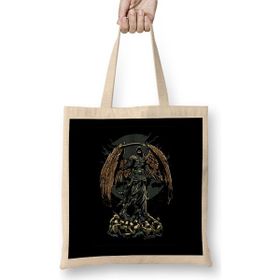 Humuts Death The Grim Reaper Wings Açık Bej Uzun Saplı Bez Çanta